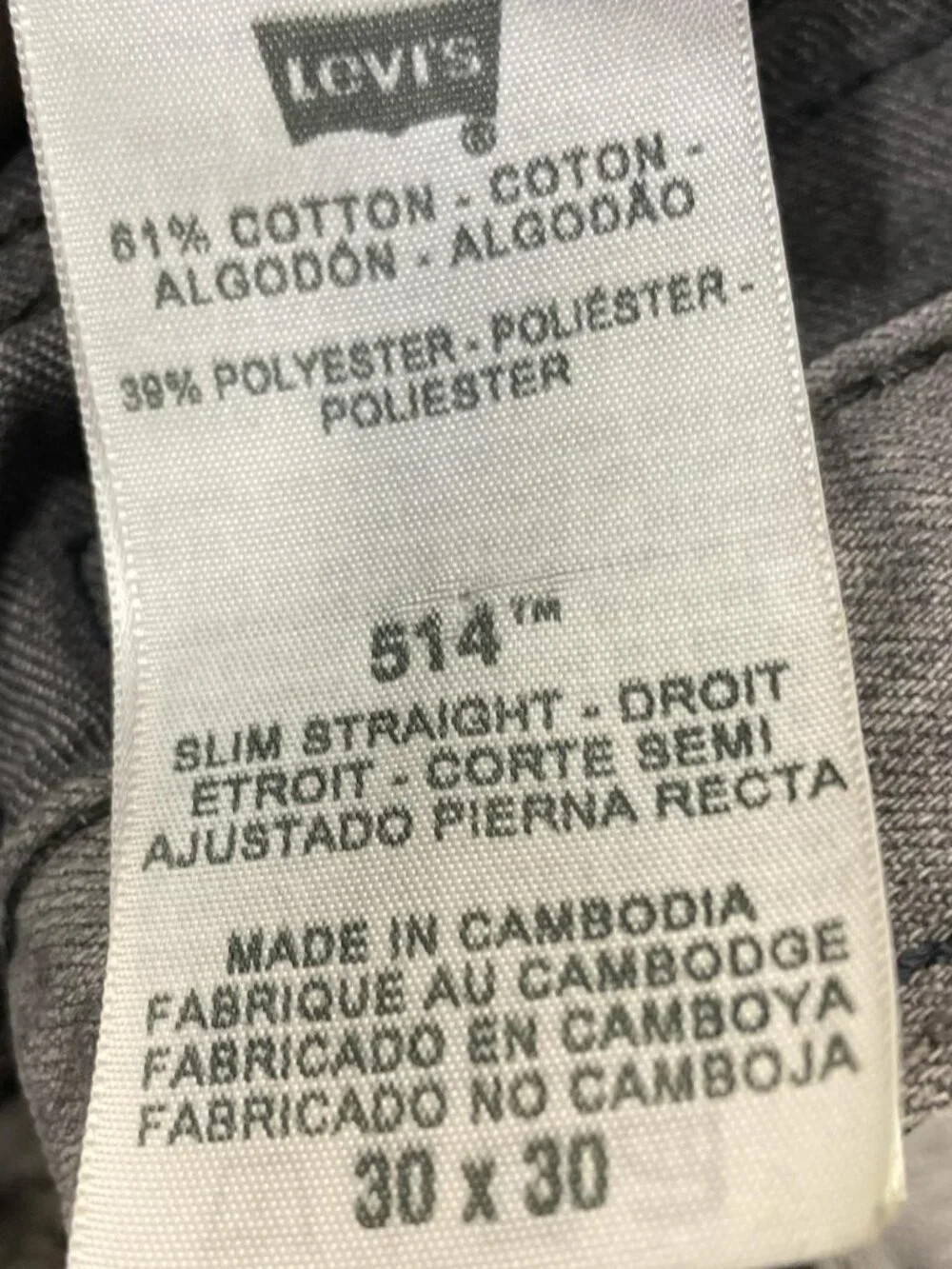Levi's Men's Grey Jeans